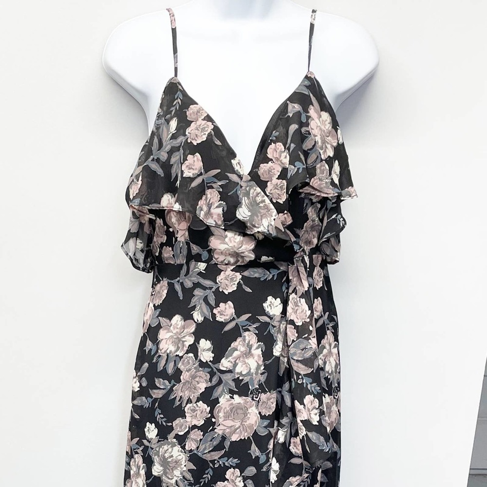 Caren Forbes Floral Ruffle Exposed Shoulder Maxi S - Picture 3 of 16